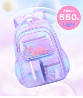 Mochila Escolar de Moda para Niñas OKKID Color Gradiente Rosa-Púrpura Bolsas para Estudiantes - details 8