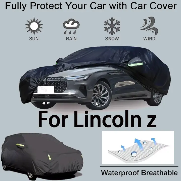 Cubierta completa para coche para Lincoln Z, equipo protector para exteriores, protector solar a prueba de nieve, accesorios para automóviles impermeables y a prueba de polvo, negro - 1