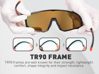 Kapvoe-gafas de sol de ciclismo para hombre, lentes deportivas para bicicleta de montaña, UV400, 1 lente - details 6