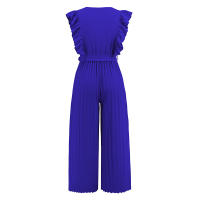 Monos de Cintura Alta para Mujer 2024 Estilo Sexy y Delgado con Cuello en V con Falda Ancha y Pantalones Material de Poliéster Para Primavera/Verano - details 20