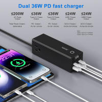 Inversor de corriente de 200W Sinewave 12V/24V DC a 220V AC adaptador inversor con 4 puertos USB PD 36W carga rápida pantalla LCD transformador de potencia - details 2