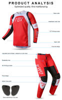 Conjunto de equipo de carreras de Motocross para hombre, traje Enduro, pantalones todoterreno y Jersey, Combo ATV UTV MTB, guantes de bicicleta - details 6