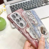 Funda de teléfono chapada de lujo con protección de película de lente para Samsung Galaxy S25Ultra S24Ultra S23Ultra con lindo diseño de espejo A56/A36/A16/A55/A35/A15/A54 Estilo resistente a caídas - details 2