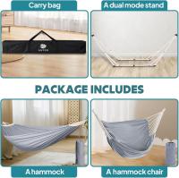 Hamaca y Silla de Algodón Anyoo Portátil Soporte Plegable para Uso Interior y Exterior - details 11