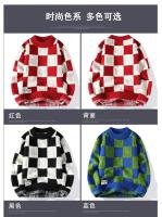 Ropa hombres suéter Harajuku moda tejida ropa informal estilo Hip Hop pulóver de gran tamaño Casual cuello redondo suéteres Vintage - details 6