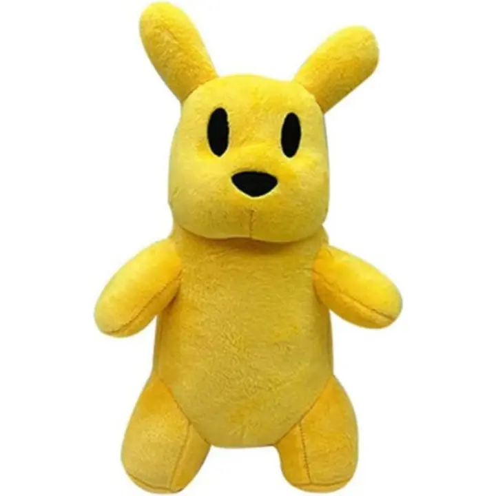 Juguete de peluche Rain World, almohada de personaje de muñeco de peluche Slugcat de peluche de dibujos animados de peluche, peluche Rain World SlugCat para fanáticos de dibujos animados, regalo para niños, regalo para fanáticos (amarillo) - 1