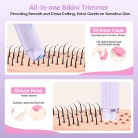 Afeitadora de Bikini Eléctrica Dual Kit de Eliminación de Vello Portátil Impermeable para Mujeres - details 3
