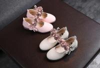 Zapatos de princesa de cristal para niña de cuero floral para niño, estilo coreano, zapatos de baile con lazo para fiesta y boda - details 1