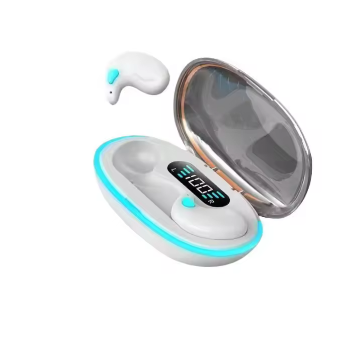 Cómodos auriculares inalámbricos invisibles para dormir, verdaderos mini auriculares ocultos Bluetooth 5.3 con micrófono, reducción de ruido de graves, auriculares estéreo HiFi - 1
