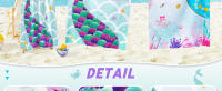 Toalla de playa sirena 70 x 150 cm Diseño absorbente de secado rápido con estampado animal - details 0