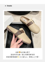 Zapatillas retro con bolsa en la cabeza y suela blanda, zapatos de moda de primavera, nuevos zapatos casuales y versátiles para mujer con suela plana y medio arrastre. - details 2