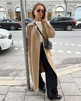 Gabardina elegante de invierno para mujer, holgada, informal, a la moda, versátil, larga - details 8