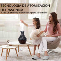 Difusor de aceites esenciales con luz LED en forma de jarrón, humidificador de aire de 150 ml con 7 colores cambiantes para decoración del hogar, humidificador USB. - details 4