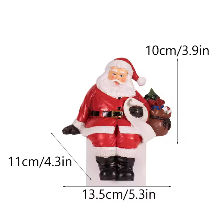 Adorno de mesa de Navidad, muñeca de Papá Noel, decoración de escritorio para el hogar, artesanías de resina decorativas europeas - 1