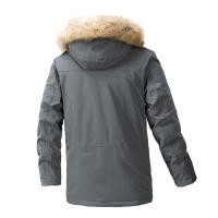 Chaqueta de Invierno Gruesa Abrigo con Capucha de Vellón con Cuello de Piel para Hombres - details 8