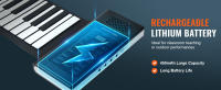 SucceBuy Piano enrollable de 88 teclas: 128 ritmos, 128 tonos, recargable, LED, 5 puertos, para todas las edades - details 4