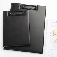 Portapapeles plegable A4 A5, color negro, con hebilla de Clip, carpeta de archivos para conferencias, almohadilla de escritura de cuero PU ultrasuave, suministros de oficina, 1 Uds. - details 26