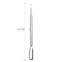 Herramienta de Manicura Doble Punta Push Cuticle Removedor de Piel Muerta Cuidado de Pies Herramienta de Push Cuticle de Acero Inoxidable - details 2