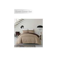 OSVINO Juego de Funda Nórdica Hotel Blanco con Azul 220x240 cm con 2 Fundas de Almohada 50x75 cm Fundas para Edredón Listadas Microfibra Moderna - details 5