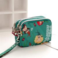 Bolsa de Teléfono Móvil de Estilo Corto para Mujer Bolso de Maquillaje de Moda con Cierre de Cremallera de Tres Capas - details 0