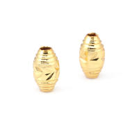 Cuentas de Brass Doradas de 18K Diseño Ovalado Cilíndrico Suministros para Hacer Joyería DIY - details 6