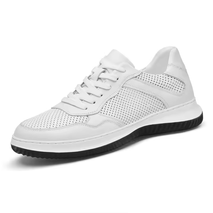 Zapatos Casuales de Cuero para Primavera-Verano Ligeros, Superior de Piel de Vaca, Cómodos, Transpirables, Zapatos de Trabajo Huecos, Zapatos de Cuero Suave - 1