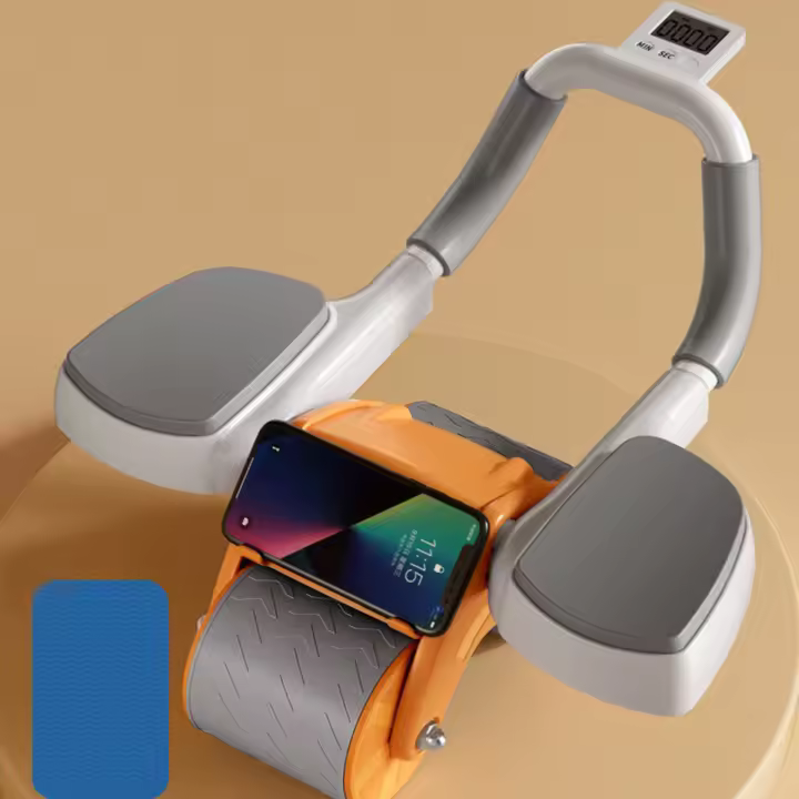 Entrenador de abdominales automático con soporte Temporizador, Rueda de abdominales de rebote - 1