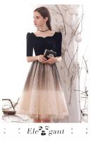 Vestido de noche con degradado de cielo estrellado, nuevo estilo de verano, vestido francés pequeño, de gama alta, elegante, pequeño y Popular - details 13