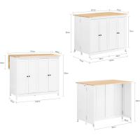 FKW47-W Carrito de Servir Carrito Auxiliar Cocina estantería de Cocina Carrito de Cocina móvil 100 x 92 x 45 cm Blanco ES - details 56