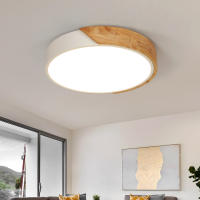 Plafón LED Redondo para Techo, 30W, GOECO, Madera y PVC, Iluminación Interior Moderna para Sala de estar, Dormitorio, Comedor - details 8