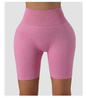 Pantalones cortos de LICRA sin costuras para mujer, Shorts elásticos para Fitness, transpirables, levantamiento de cadera, ocio, deportes, correr, novedad - details 5