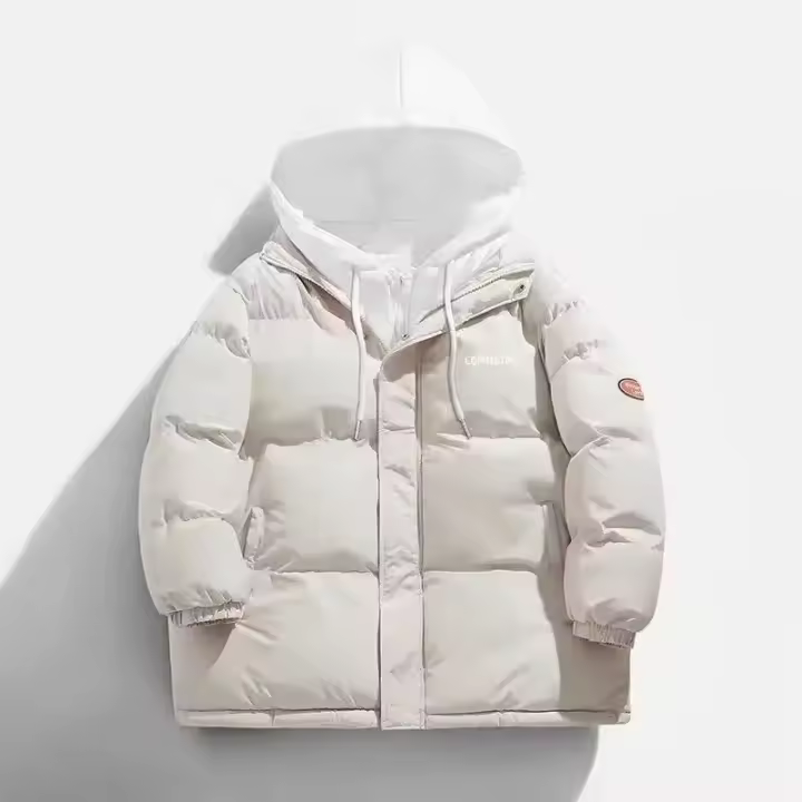 Versión de moda coreana, ropa de algodón de ocio para invierno, chaqueta gruesa multifuncional falsa con dos bolsillos y cremallera para mujer - 1