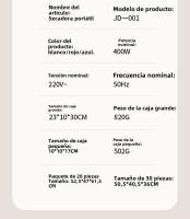 Secadora Multi-función Mini Hogar Dormitorio Pequeña Esterilización Ropa Velocidad De Secado Zapatos Secadora Portátil - details 19