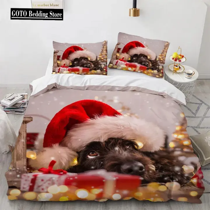Juego de Ropa de Cama de Perro Dibujado para Niños Cubierta de Edredón de Invierno Tamaño Completo - 1