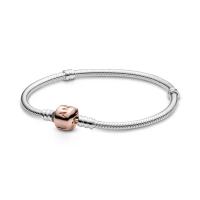 Pandora Chapado en Cobre Blanco Gruzo Plata Gold Rose Huesode Serpiente pulsera AMOR Amor pulsera - details 10