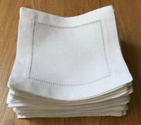 12 Piezas Servilleta de Cóctel de Lino Servilleta de Cóctel Servilletas de Bebidas para Cena Fiesta Tela de Algodón de Lino 8 "x 8" (20x20 cm) - details 4