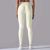 Pantalones de yoga sin costuras para mujer, monos deportivos de cintura alta para gimnasio cruzado, monos de entrenamiento para correr - details 23