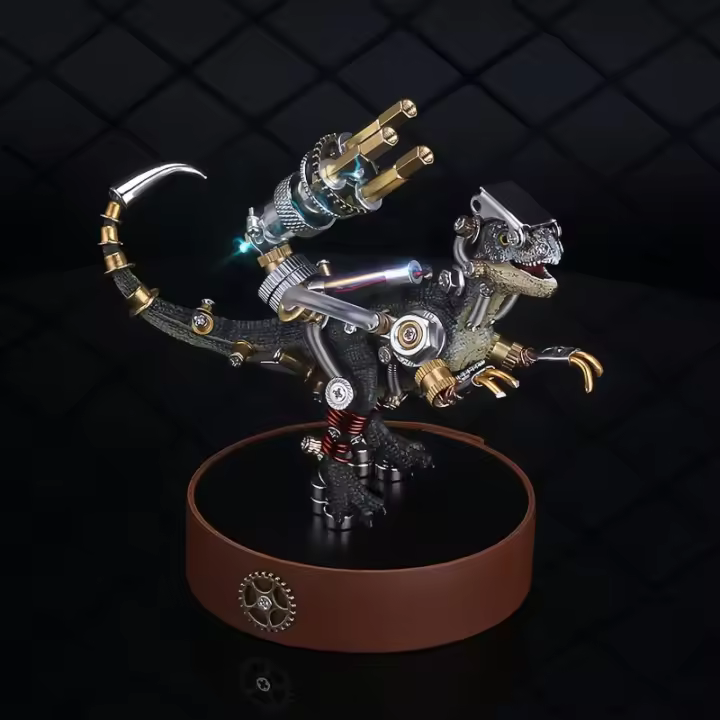 Rompecabezas de metal 3d para adultos, rompecabezas de metal 3d de animal silencioso mecánico, kit de modelo de metal, producción divertida: el mejor regalo para hombres (rompecabezas de dinosaurio silencioso mecánico) - 1