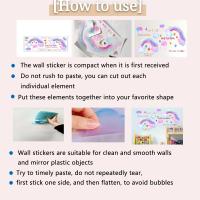 Pegatinas De Altura Con Diseño De Unicorno Dinosaurio Y Giraffa Para Niños Decoración De Pared Para Dormitorio De Colegio 3D PVC - details 9