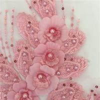 Pegatinas elegantes con bordado de flores, apliques de ropa de poliéster DIY, parches para coser multifuncionales exquisitos, vestido de noche - details 9