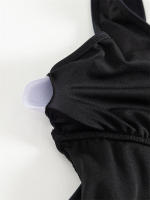 Bañador de una pieza con cuello en V para mujer, Monokini Sexy, traje de baño de playa sin espalda, novedad de verano - details 5