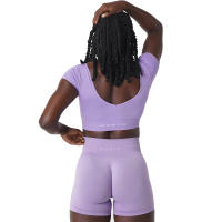 Sujetador Deportivo Sin Costuras Nvgtn New Serene Spandex Top para Mujer Mejora del Pecho Elástico Transpirable Underwear de Ocio y Deportes - details 2