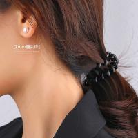 Pendientes de perlas naturales de agua dulce para mujer, cuentas Nude con forma de moño al vapor, joyería clásica de boda, accesorios diarios, 7-8mm - details 1