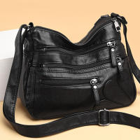 Bandolera pequeña vintage de piel sintética para mujer, bolso de hombro informal de doble capa, bolso de compras para teléfono - details 9