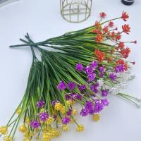 2 uds primavera hierba té flor simulación plantas al aire libre resistente a los rayos UV rosas artificiales arte Floral decoración de paisajismo - details 0