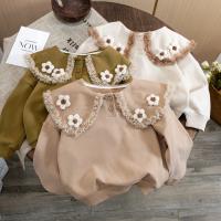 Sudadera de flores para niña, punto grueso de algodón, ropa coreana para niños, adecuada para todas las estaciones - details 1