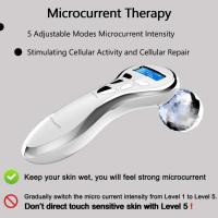 Rodillo masajeador Facial de microcorriente 4D, rodillo eléctrico recargable para estiramiento Facial, masajeador de brazos y piernas para masaje Facial antienvejecimiento y arrugas - details 4