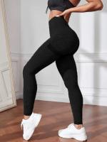 Pantalón de Yoga de cintura alta para mujer, ropa deportiva para correr, ciclismo y gimnasio, pantalones adelgazantes y levantamiento de cadera, mallas de Color sólido - details 6