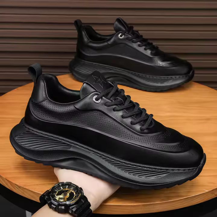 Zapatos Deportivos para Hombres Tamaño Grande, Estilo Coreano, Base de Placa Gruesa, Moda de Papá, Popular - 1