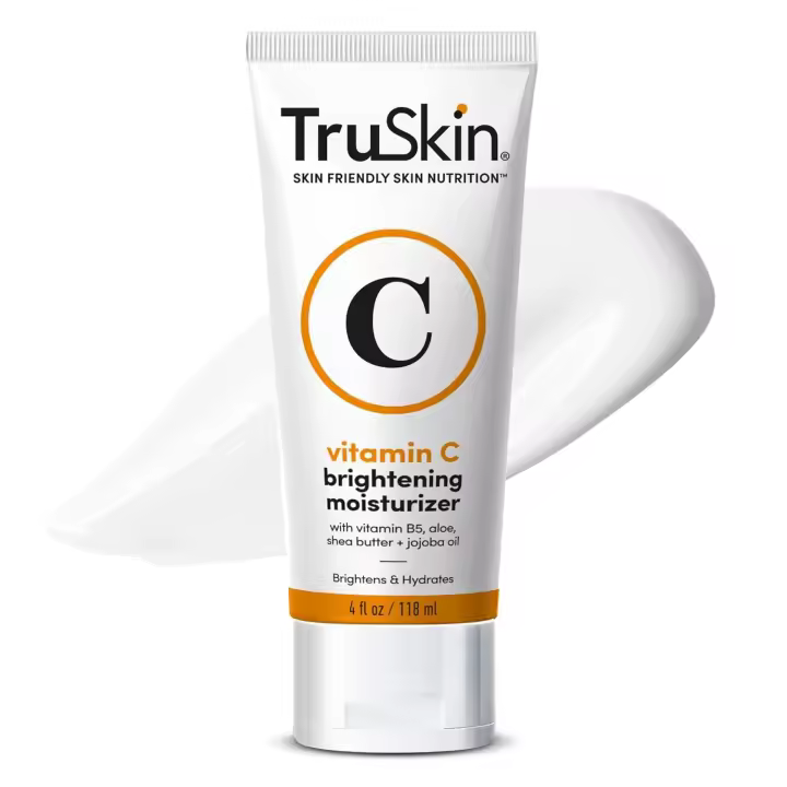TruSkin Crema de vitamina C para la cara – Hidratante iluminador, antienvejecimiento, hidratante, crema antiarrugas para la piel – Vitamina B5, vitamina E, aceite de jojoba, aloe vera y té verde, 4 fl oz - 1